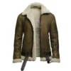 Sheepskin Shearling Aviator Bomber Jacket