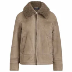Womens Leather B-3 Bomber Jacket