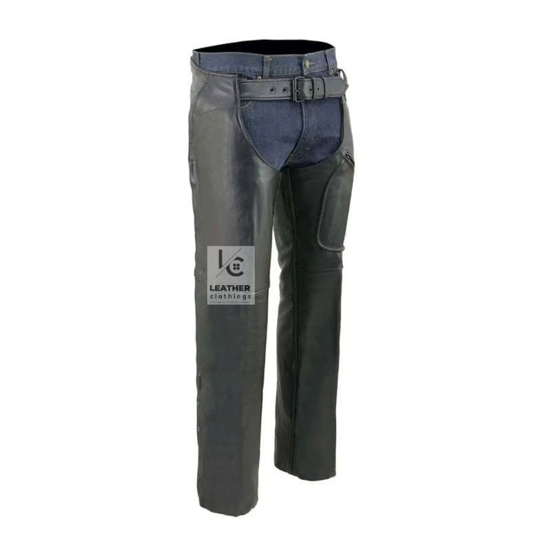 Stylish Black Motorcycle Chaps for Men | MLC8 - Image 4