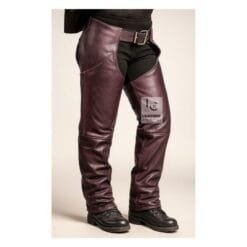 Unique Purple Leather Chaps Mens