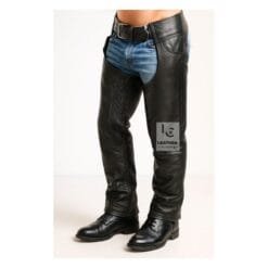 Mens Motorcycle Leather Chaps