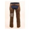 Vintage Brown Leather Chaps for Motorcycle Riding