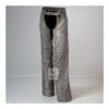 Distressed Grey Leather Motorcycle Chaps