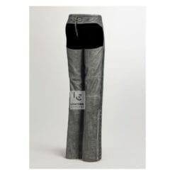 Distressed Grey Leather Motorcycle Chaps 