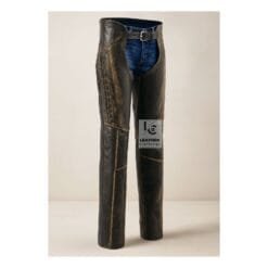 Women’s Brown Distressed Leather Chaps