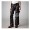 Womens Fringe Black Leather Assless Chap