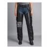 Womens Fringe Braided Leather Assless Chaps