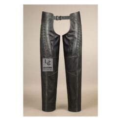 Women's Genuine Leather Black Riding Chaps