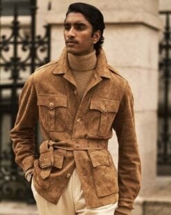 Premium Suede Jacket Men - Safari Jacket
