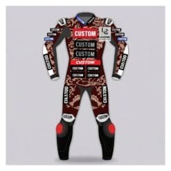 One-Piece Motorcycle Leather Racing Suit Front Side