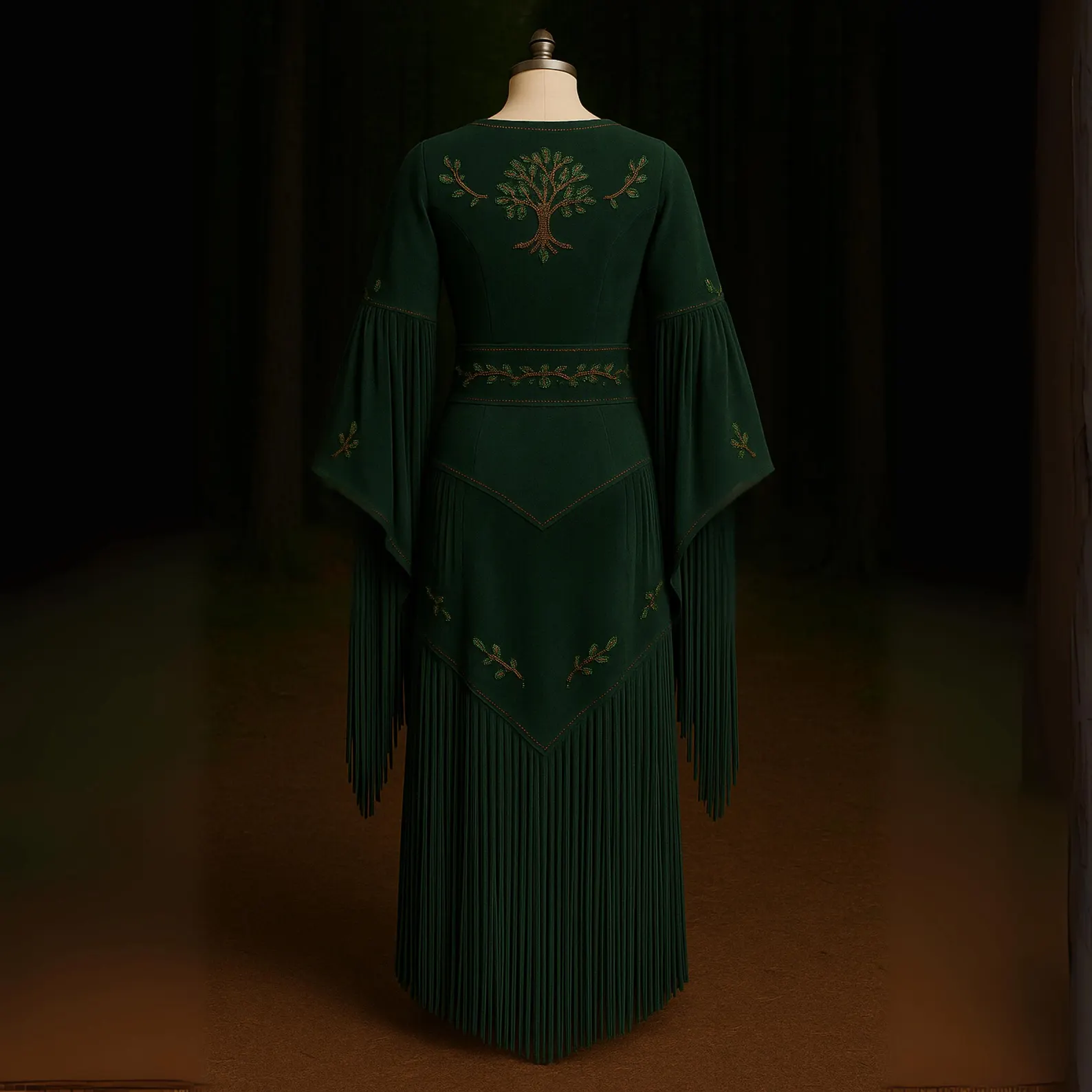 Boho Cowgirl Suede Fringe dress for Women - Image 3