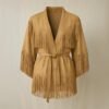Western Fringe Suede Jacket for Womens