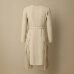 Western Suede Fringe Midi Dress