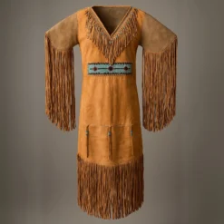Western Fringe Suede Dress – Handmade Festival Outfit