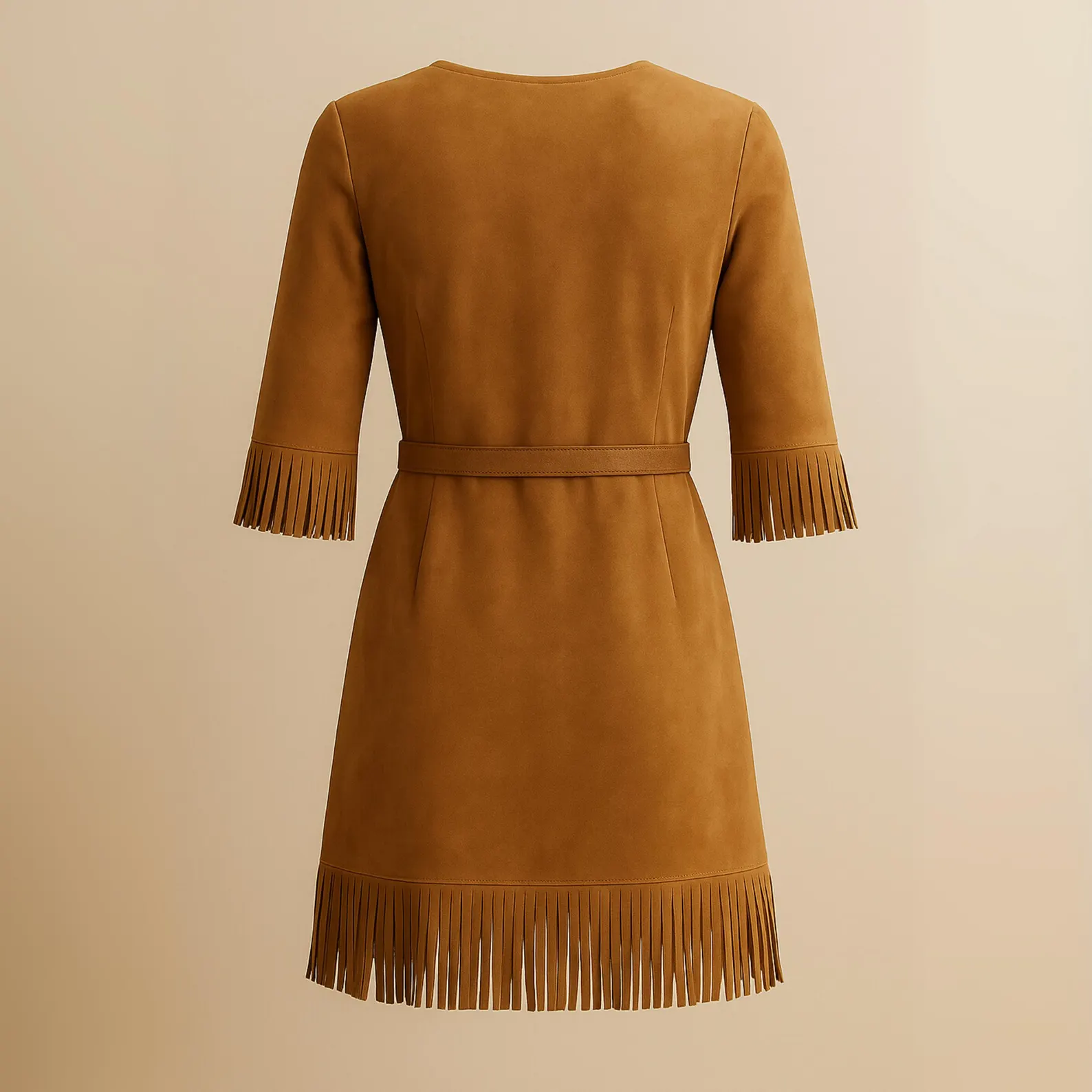 Boho Cowgirl Suede Fringe Dress - Western Suede Dress | SFM17 - Image 2