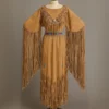 Western Maxi Dress Womens – Handmade Fringe Cowgirl Outfit