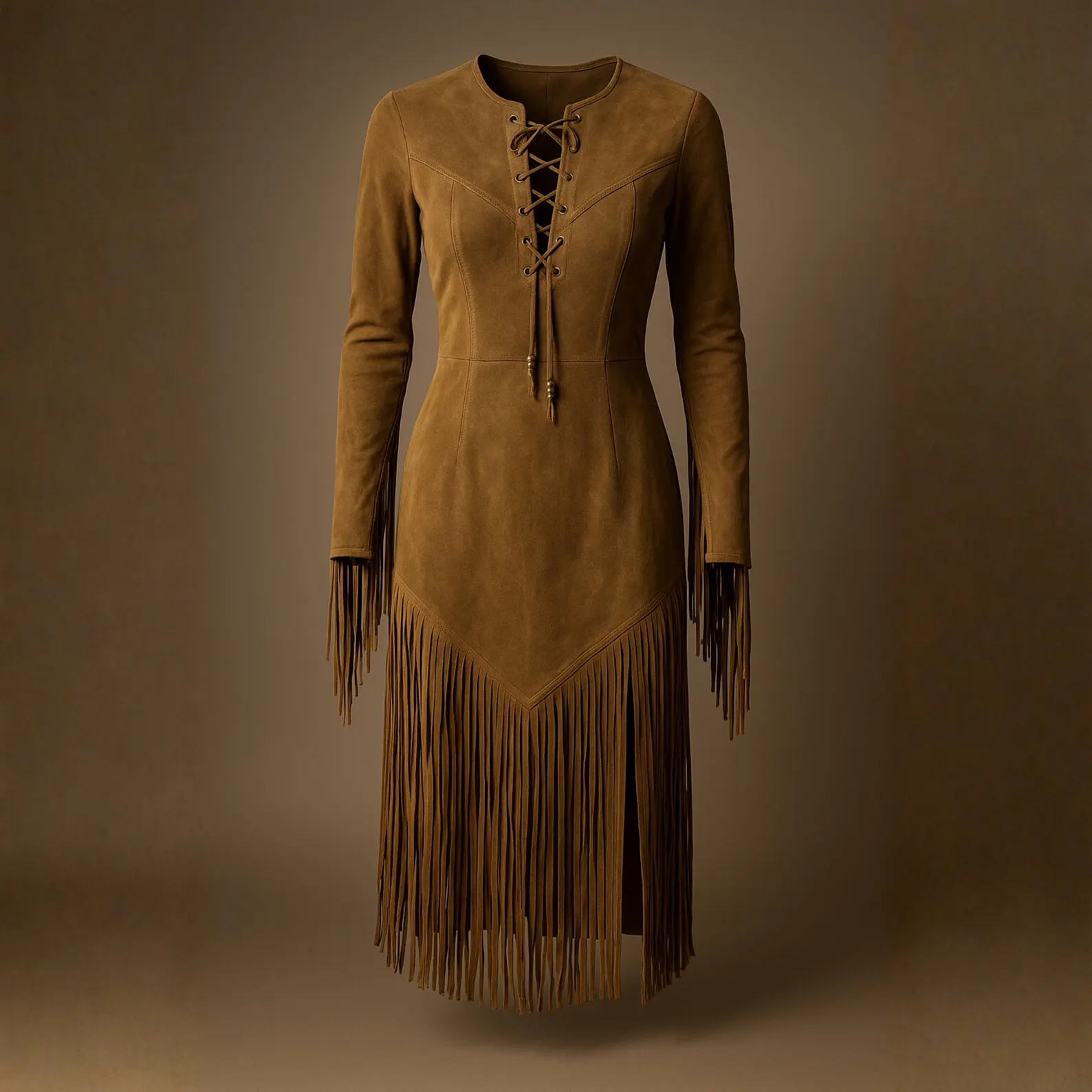Elegant Boho Fringe Maxi Dress for WomenElegant Boho Fringe Maxi Dress for Women