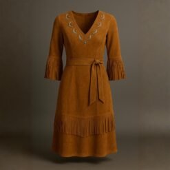 Western Fringe Long Dress for Women