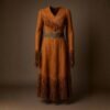 Western Suede Fringe Maxi Dress - Vintage Cowgirl Look