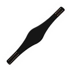 Compatible Championship Spinner Replica Title Belt genuine leather strap in black.