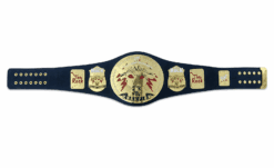 Compatible The Rock Brahma Bull replica championship replacement leather strap in royal blue genuine leather