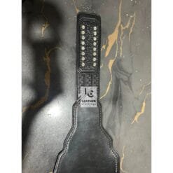 Compatible WWE NXT Championship title belt genuine leather replacement strap detail view