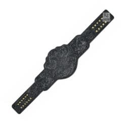 Compatible WWE World Heavyweight Championship replica title belt replacement leather strap in black hand-tooled genuine leather