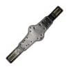 Compatible WWE WWF Winged Eagle Championship replacement leather strap in black genuine leather with gold snaps