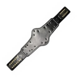 Compatible WWE WWF Winged Eagle Championship replacement leather strap in black genuine leather with gold snaps