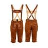 Copper Ridge suede Bundhosen with Imperial vine embroidery and matching embroidered suspenders