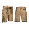 Forest Oak suede lederhosen with Vine Leaf embroidery and matching leather belt