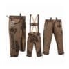 Stone Valley suede Bundhosen with Heritage Oak Scroll embroidery and matching embroidered suspenders