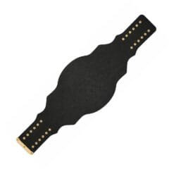 Compatible Crown Jewel Men's Championship Replica Title Belt genuine leather replacement strap in black.