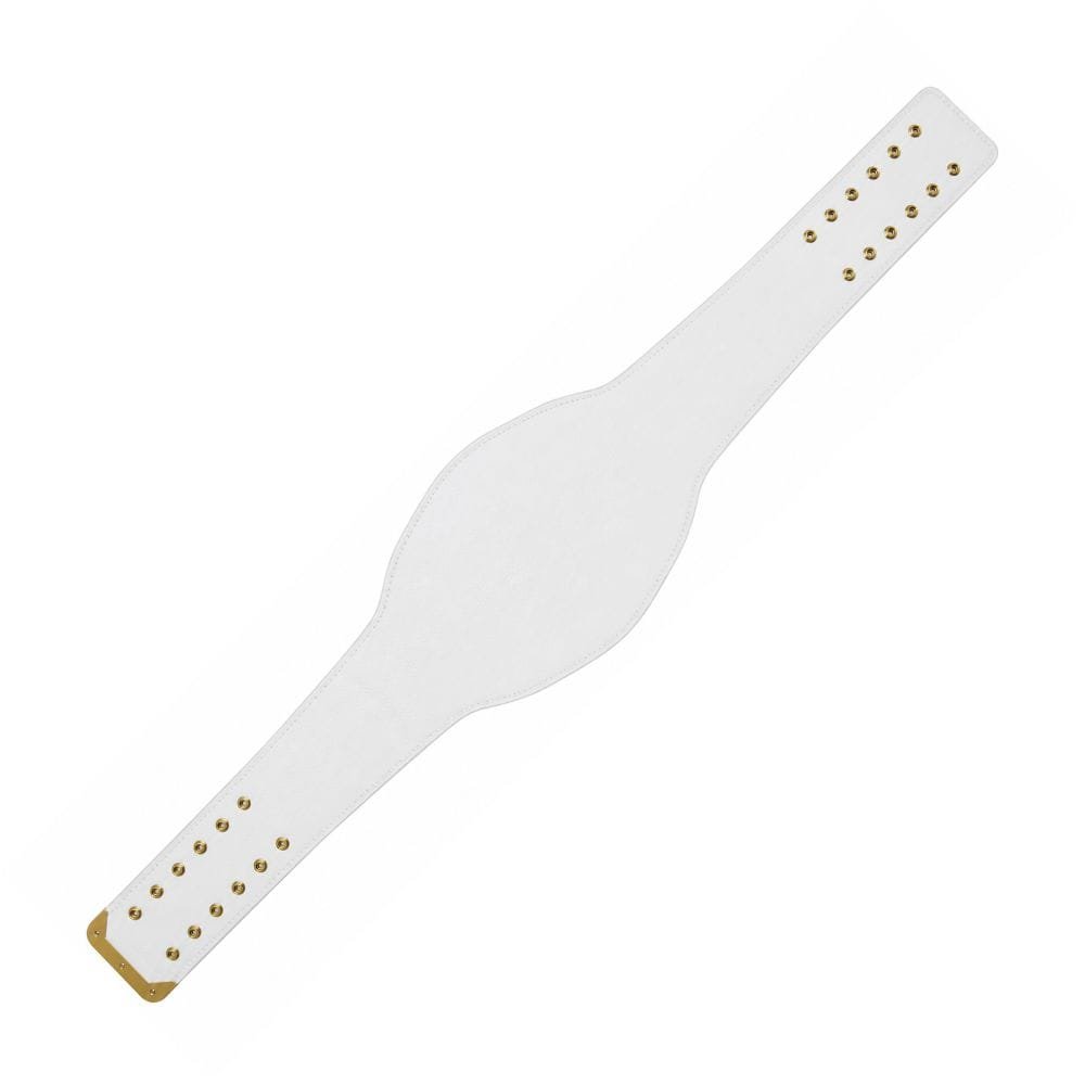 Compatible Intercontinental Championship Replica Title Belt White Leather Strap made from genuine leather.