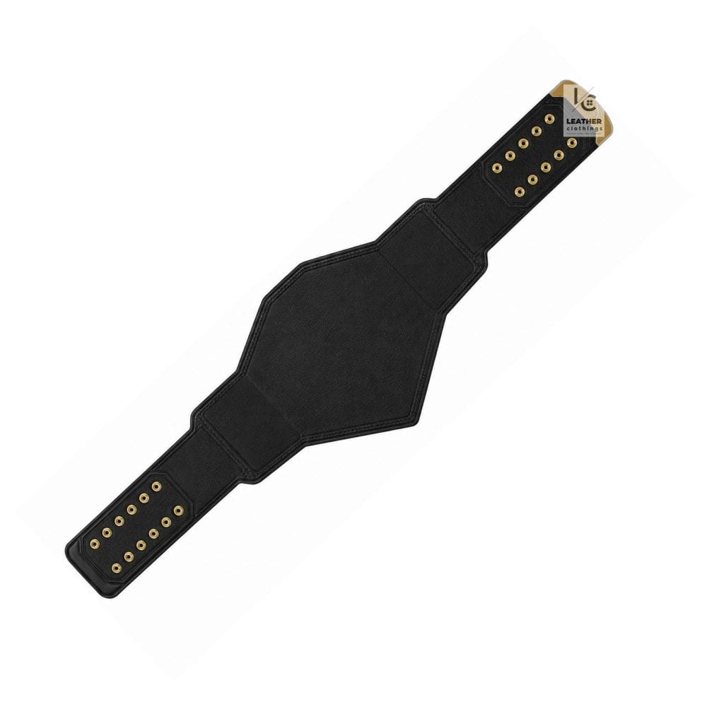 Compatible United States Championship Replica Title Belt genuine leather replacement strap in black.