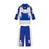 Men's Blue Cotton Western Fringe Outfit with Beaded Trim including matching shirt and trousers